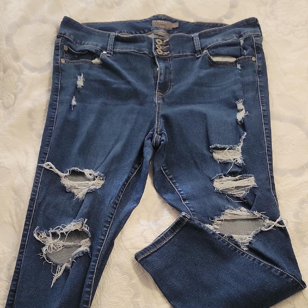 Distressed Blue Jeans for Women